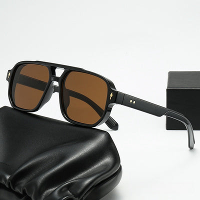 Square Retro Double Beam Sunglasses