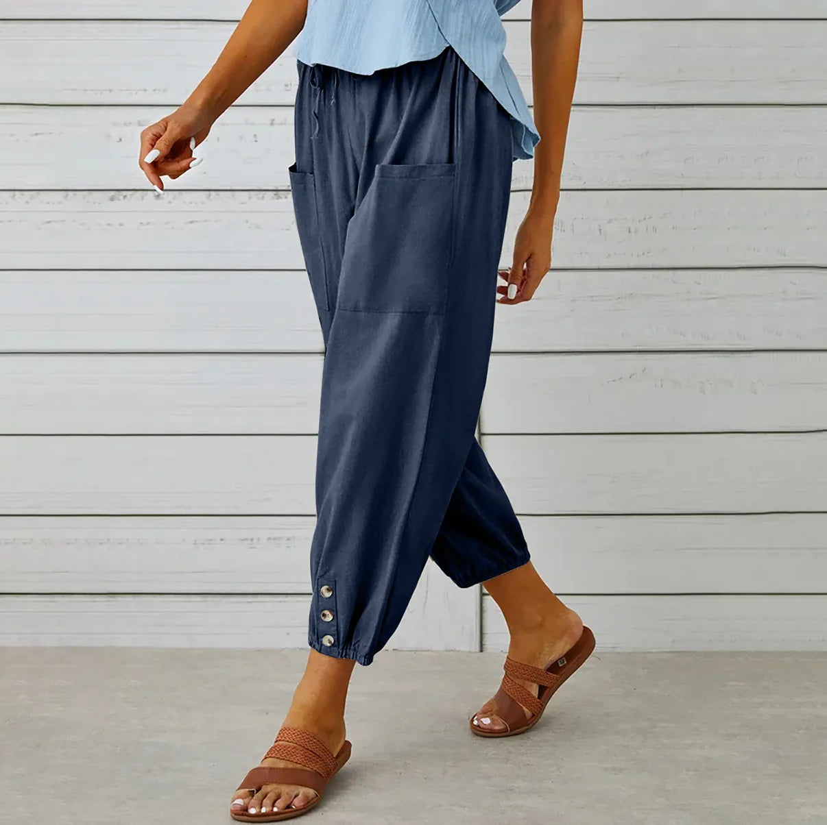 Bella Wide Leg Linen Pants