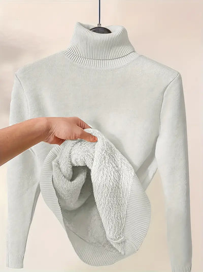 CELIA – Fleece-Lined Turtleneck Sweater