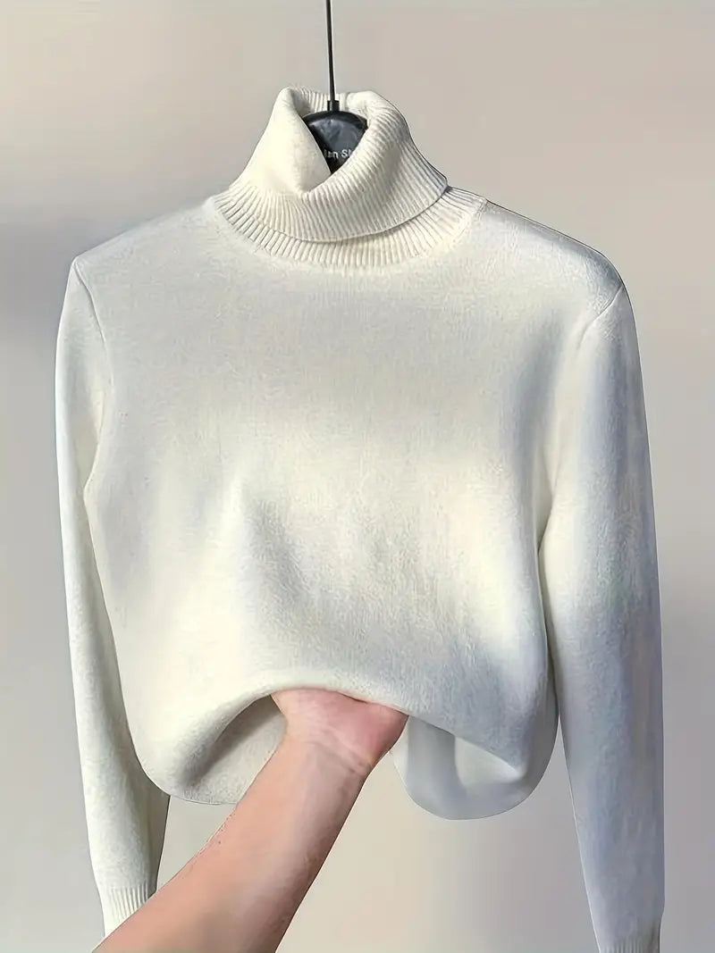 CELIA – Fleece-Lined Turtleneck Sweater